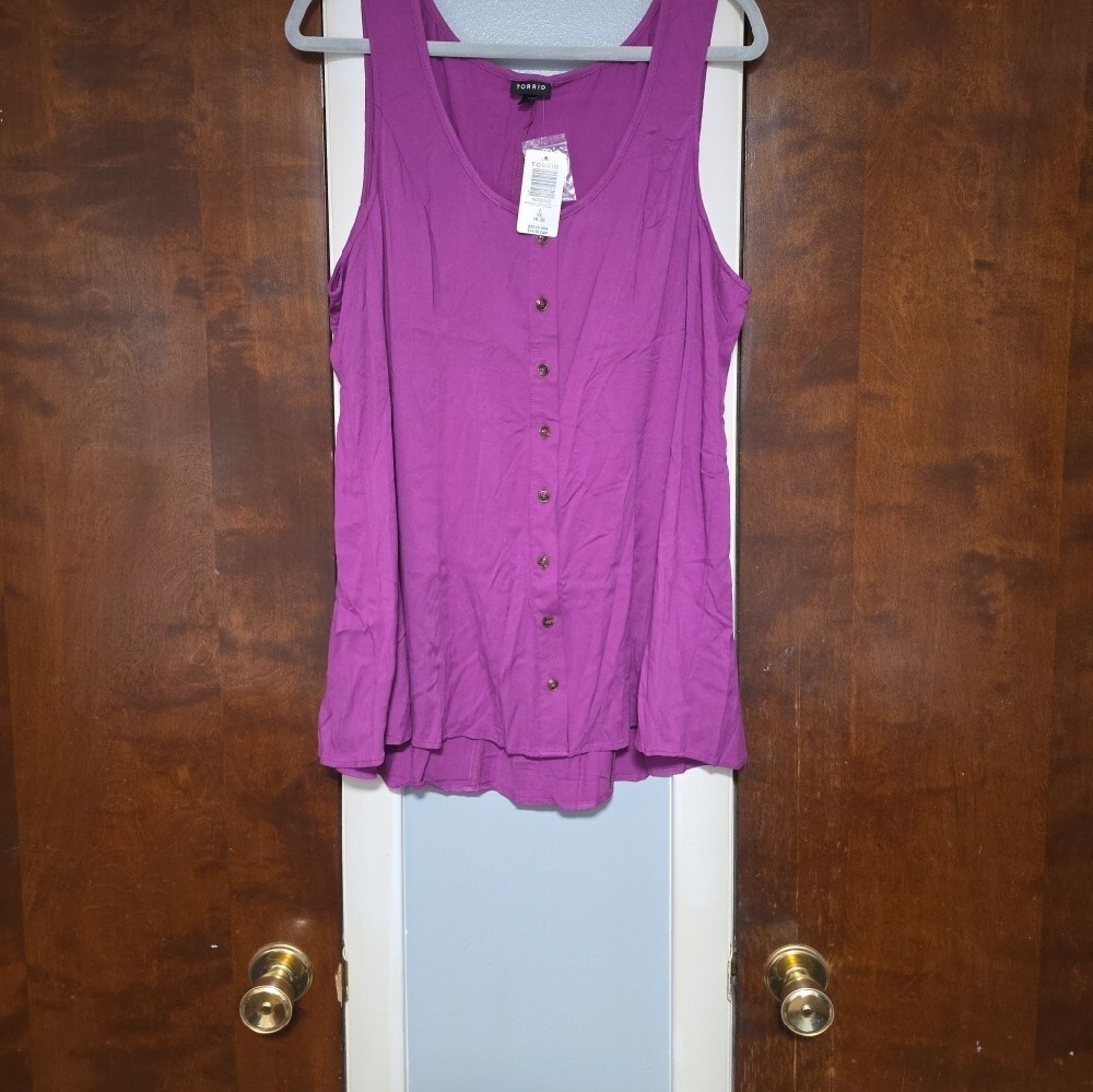 NWT TORRID Purple Sleeveless Fit & Flare Women's Top - Size 2X